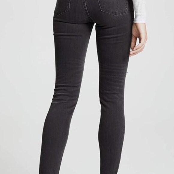 Madewell 9" Mid-Rise Skinny Jeans in Black Sea - Size 25 - Picture 2 of 5